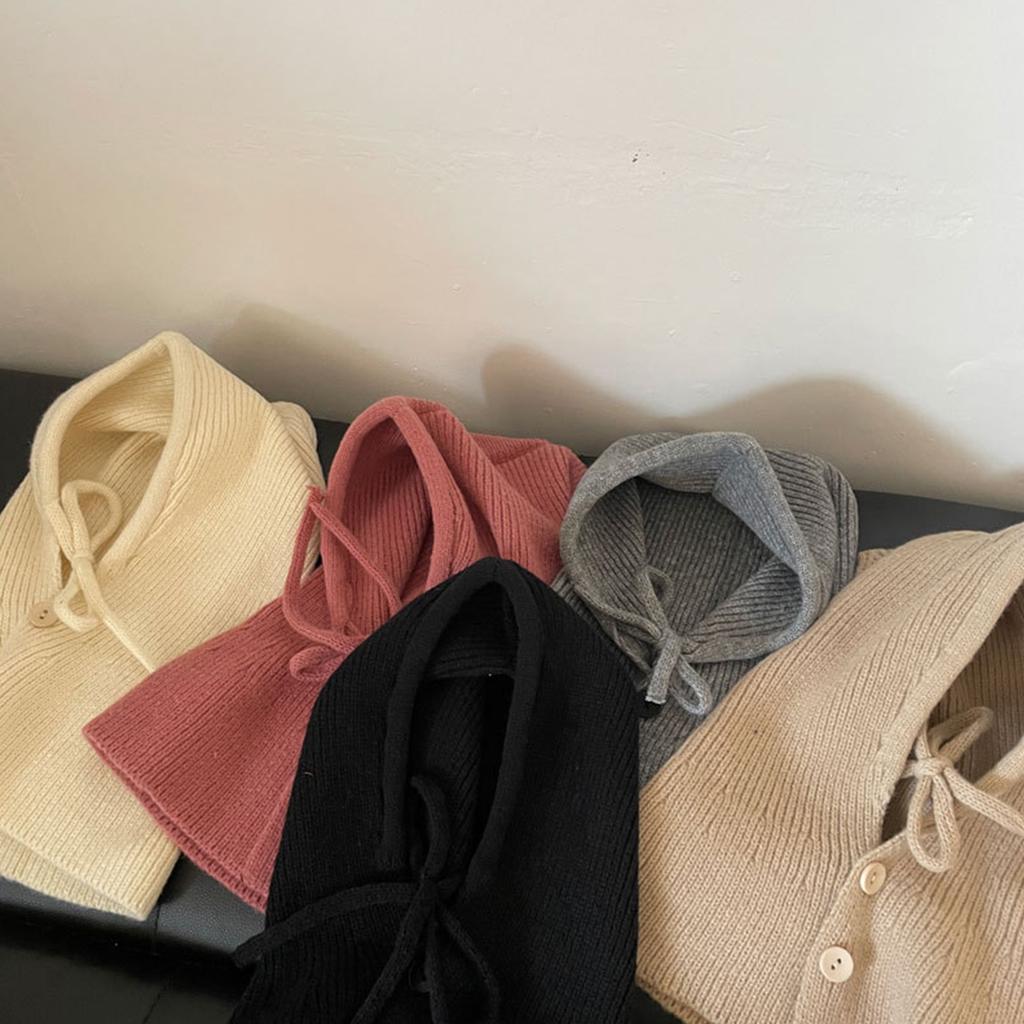 Вязаная шапка-худи для студентов, взрослых, ветрозащитная зимняя балаклава, шапка для защиты шеи с регулируемым размером, теплая шапка для велоспорта