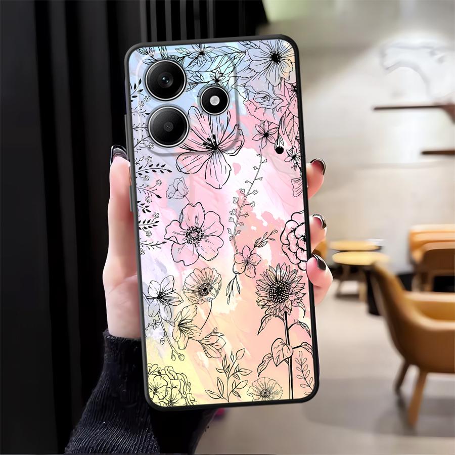 Чехол для Xiaomi Redmi Note 14 12 11 13 Pro Plus 12C 13C 14C A4 A5 A3 K80 A1 10 9 8 7 Чехол для телефона K40 A2 A1 Ретро Бабочка