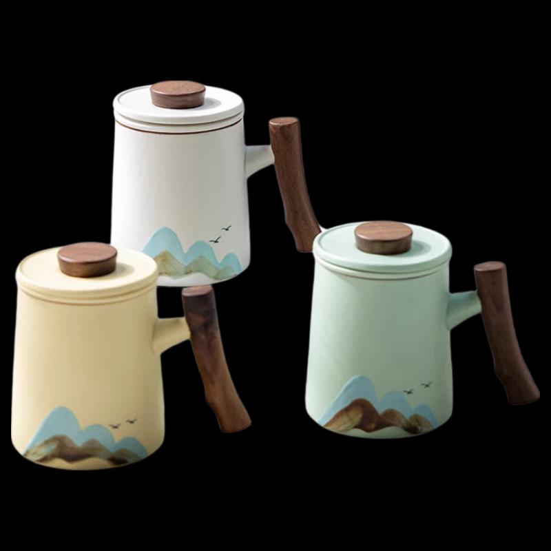 Chinese Style Ceramic Teapot Set with Infuser