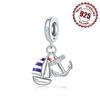 Real Copper Summer Sailboat Anchor Beads Pendant Fit Original Bracelet For Women Jewelry Gifts Accessory