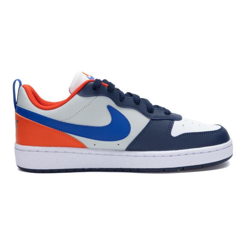 Nike Кроссовки для скейтбординга Court Borough, дышащие, низкие, детские, бело-синие, кеды, DV5456-401