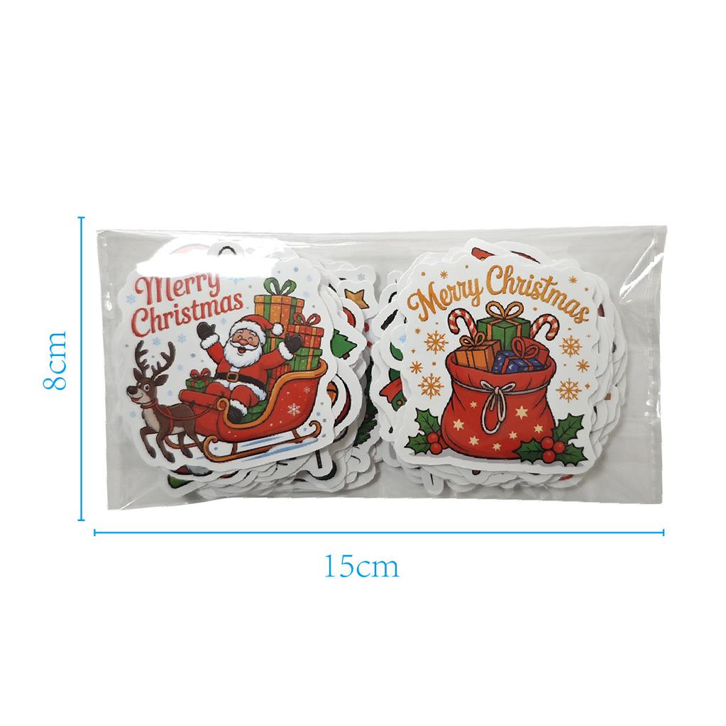 New Christmas Stickers 50 100 Holiday Gift Decoration Vinyl Vinyl Christmas Stickers