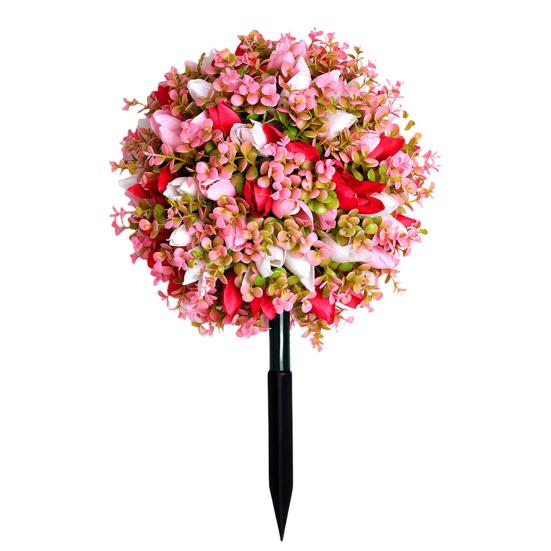 Искусственный цветочный шар с шипом, реалистичные искусственные розы, устойчивые к погодным условиям, искусственные цветы роз