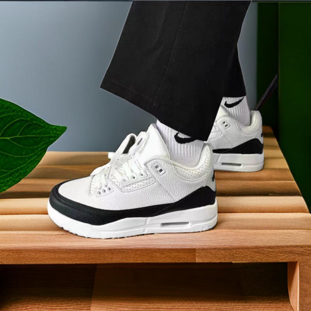 Мужские кроссовки Трендовые Колледж Цветовые блоки Подушка Белые туфли Дышащие спортивные туфли