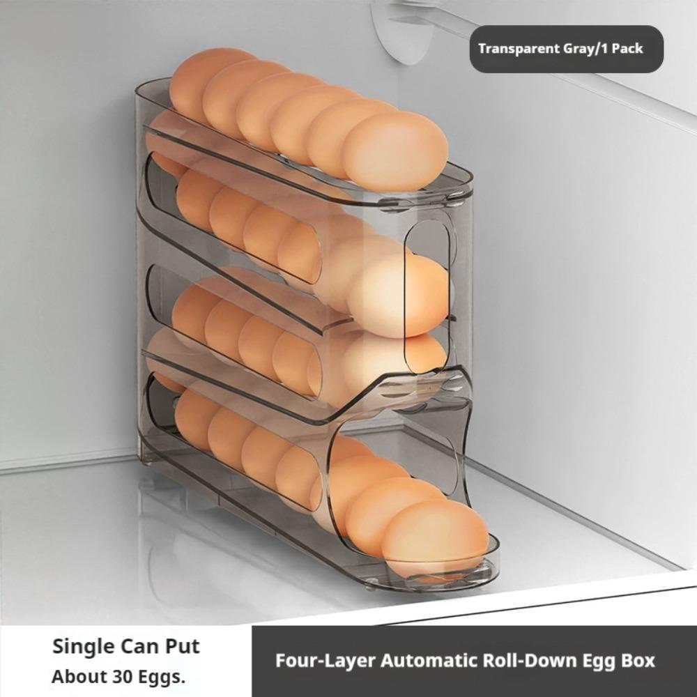 Large Capacity Automatic Egg Roller Household Egg Organiser New Refrigerator Egg Storage Box