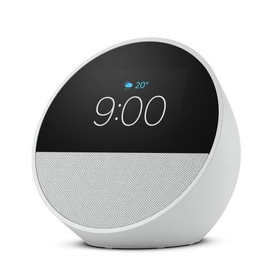 Эхо Спот (2024) - Умный будильник с Alexa, Насыщенный звук | Ледниково-белый