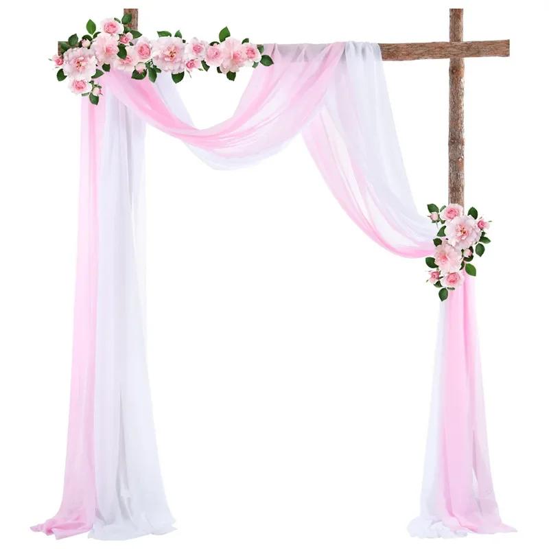 Ткань для драпировки свадебной арки 29 дюймов в ширину 6 ярдов шифоновая ткань занавеска драпировка церемония прием гирлянда