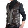 Genuine Leather Cowhide Vest for Middle-aged and Elderly Men Autumn and Winter Fur Integrated Wool Vest Thickened Cotton Camisole for The Elderly