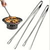 1-Piece/2-Piece Stainless Steel Multi-Functional Tongs, Heavy-Duty Food Tongs for Grilling, Baking, Camping, BBQ, and Buffet - Durable Kitchen and