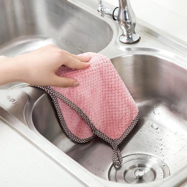 Домашняя чистая тряпка для мытья посуды Полотенце Водопоглощающие салфетки Обеззараживающее кухонное полотенце Кухонное полотенце
