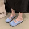 Slippers Women's New Soft-soled Grandma Shoes In the Summer of 2025, Pearl Bow, Small Fragrant Style, Outer Wear, Bag Head Sandals Women