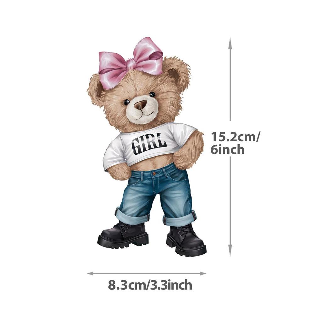 Нашивки с мультяшными медведями на одежде Термопечать Наклейки на футболки Parches Ropa Hoodies Термоперенос Наклейки на одежду своими руками