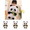 Adorable Cartoon Panda Plush Doll Toy With Short Fur And Pp Cotton Filling