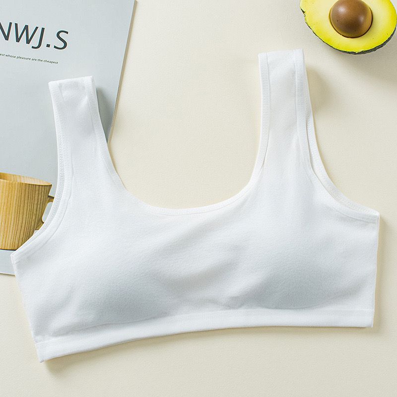 Бюстгальтер для девочек с фиксированной внутренней подкладкой, детский бюстгальтер для ухода за грудью, хлопковое нижнее белье для девочек 8-16 лет, бюстгальтер для девочек-подростков