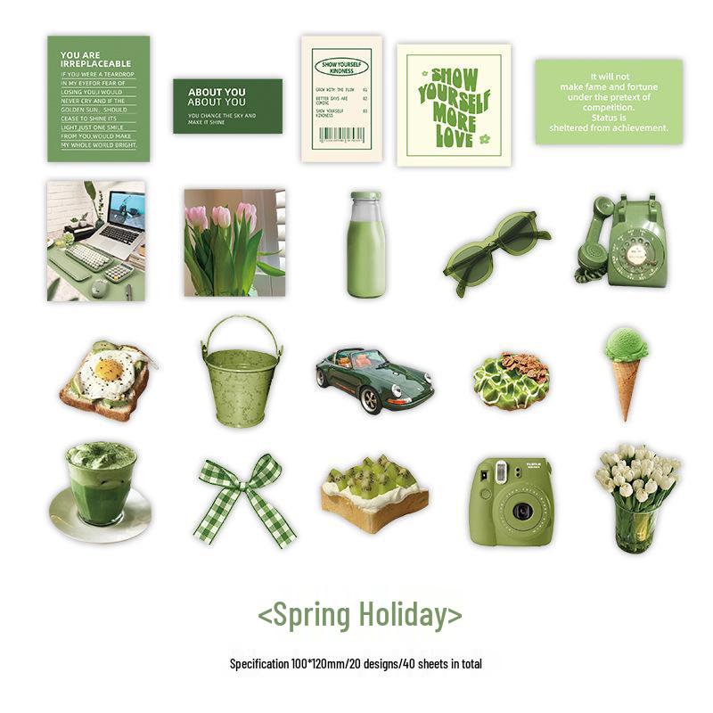 Zaomo Leisure Dream Journal & Suitcase Sticker Pack - Simple Ins Style DIY Material