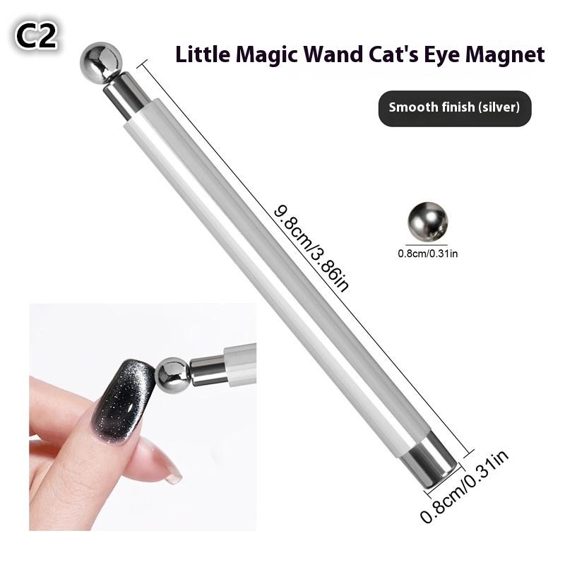 Магнитная палочка с двумя головками для гель-лака «кошачий глаз», инструмент-магнит для ногтей, магнитная ручка, дизайн для нейл-арта, эффект глиттера, инструменты для маникюра