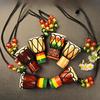 African Hand Drum Pendant Children's Necklace - Solid Wood & Sheepskin Gift