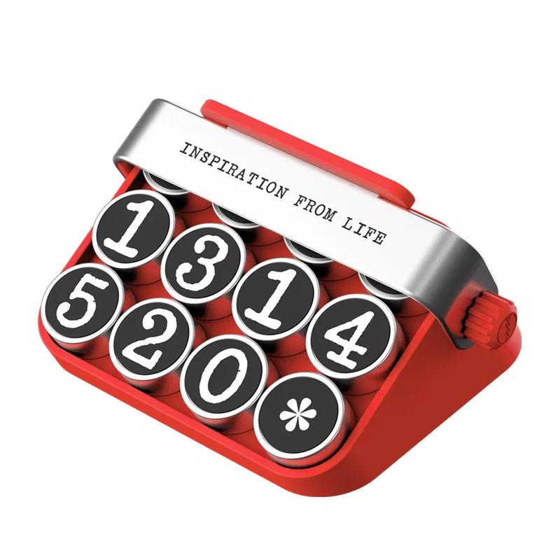 Creative Temporary Parking Card Retro Typewriter Hidable Temporary Auto Stop Phone Number Display Car Interior Decor