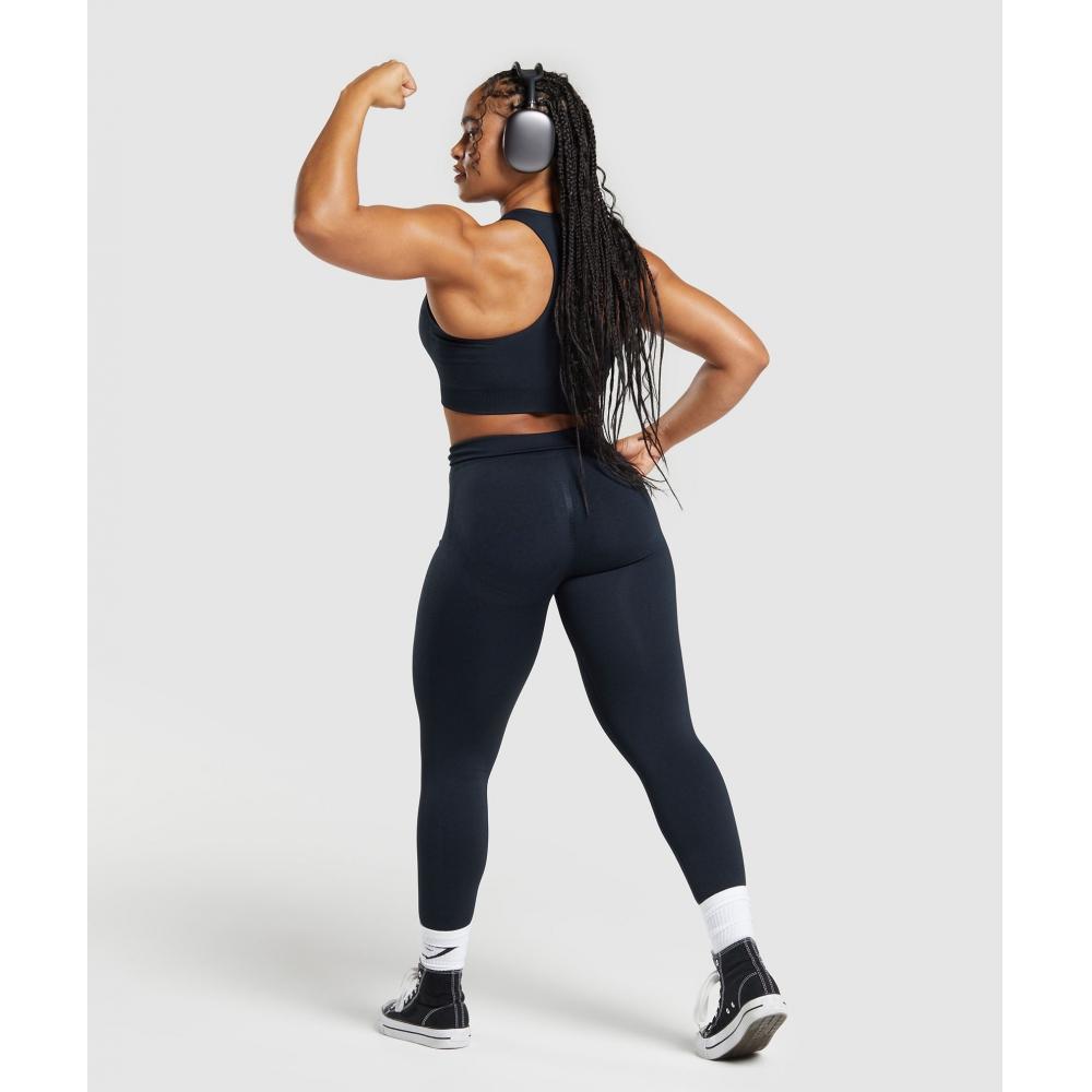 Gymshark Бесшовные леггинсы Lift Contour Midnight Blue Black Marl B6a9c Ucvj