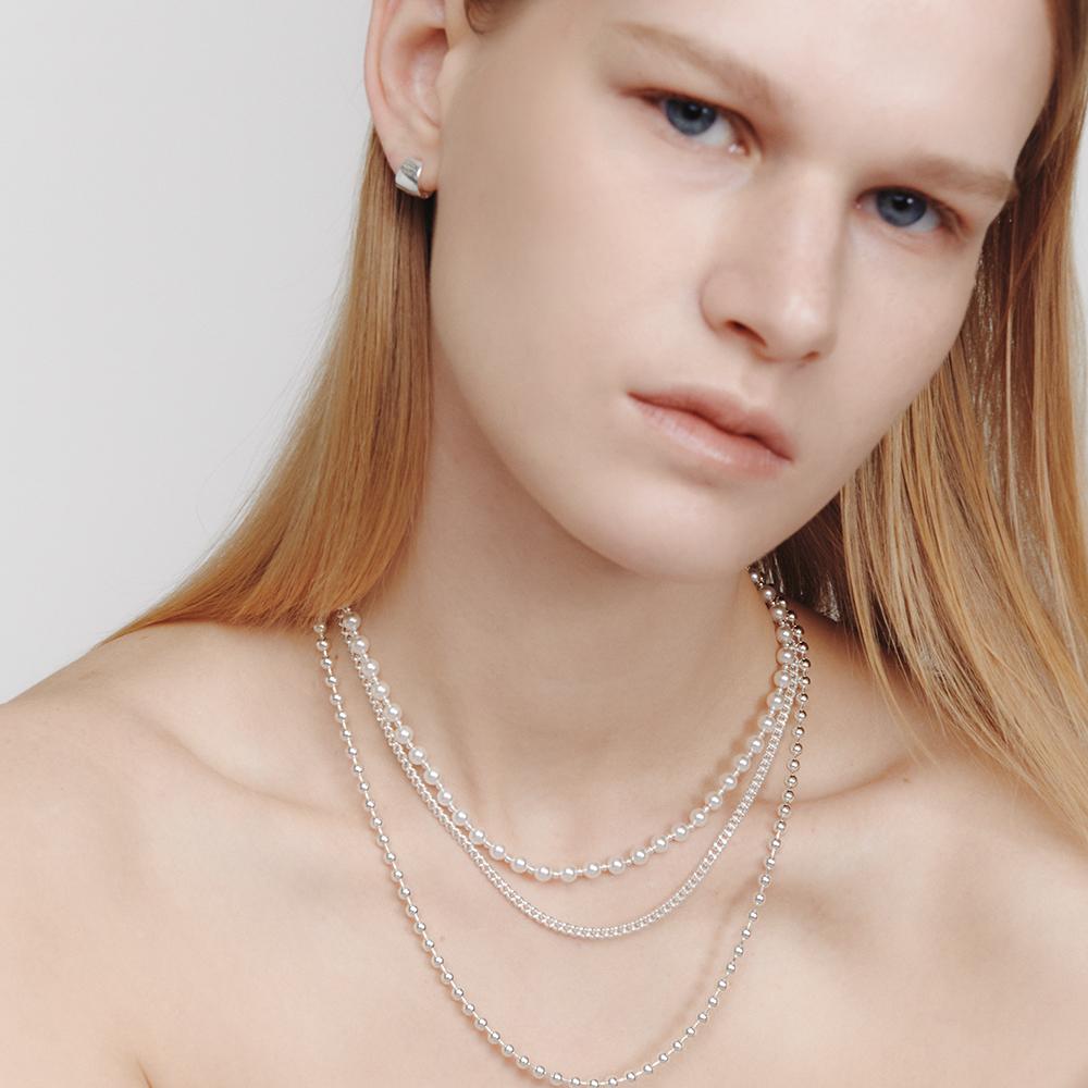 Серебряная цепочка 925 пробы Lunne с жемчужиной Swarovski #Lsn43