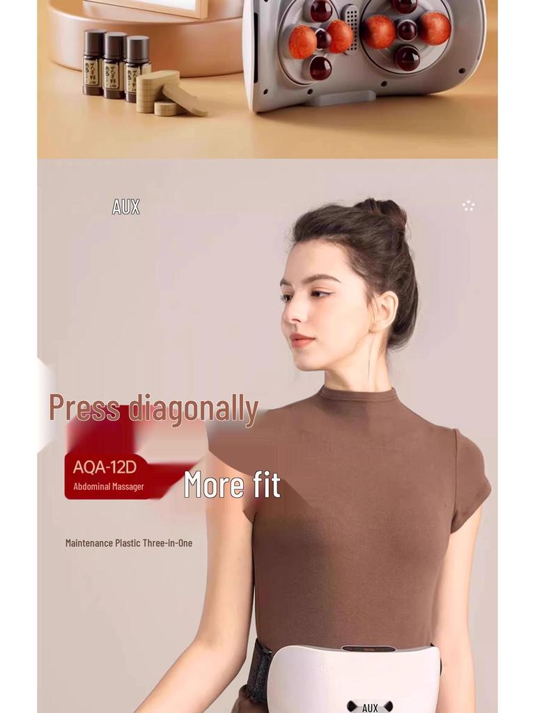 Automatic Bianstone Abdominal Massager with Heat Therapy and Lumbar Support