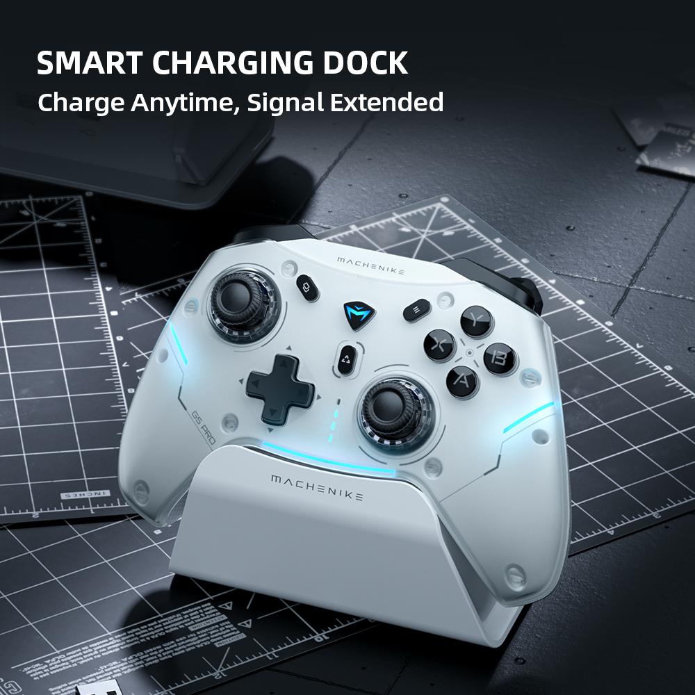Игровой контроллер MACHENIKE G5Pro Max SE с док-станцией для зарядки, опциональные джойстики и триггеры на эффекте Холла, RGB-подсветка, беспроводной геймпад