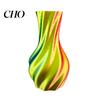 Artificial Flower Holder 3D Printed Vase Decorative Spiral Modern Twisted for Living Lightweight Vessel Room, Shelf, Wedding & Dining Table