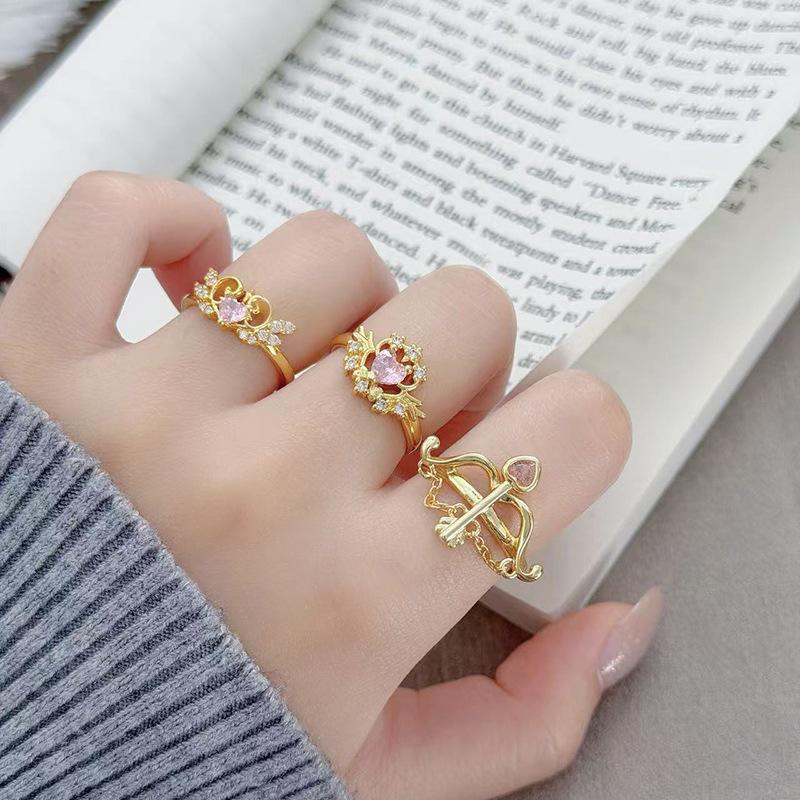Blind Box Medieval Vintage Retro Love Zir*****Pen Ring Personality Advanced Sense Stacked Ring