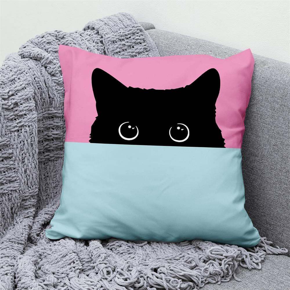 Juste de coussin en velours, анималистический цветочный узор, декоративная ткань taie d'oreiller, oreiller pour la maison, канапе, chambre, voiture, loup, vache