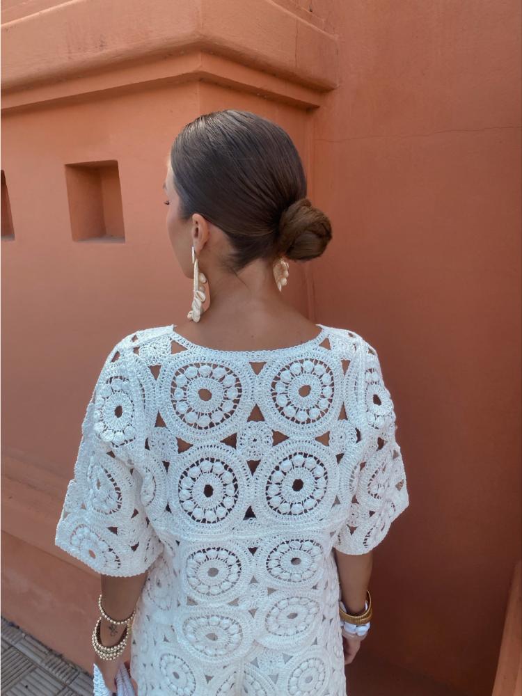 Сексуальные полые вязаные крючком комплекты из двух предметов, женские футболки с короткими рукавами + свободные шорты с высокой талией, женская мода, шикарные однотонные уличные пляжные костюмы