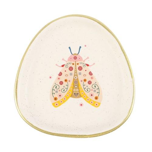 Something Different Floral Moth Trinket Dish