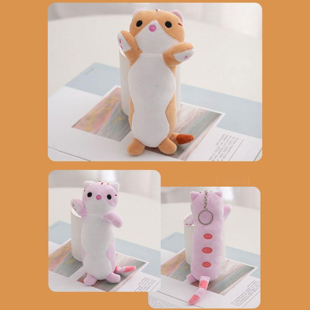 Мягкая длинная кукла-кошка, брелок, милый мультяшный кот, плюшевый кот, брелок, плюшевая кукла, плюшевая подвеска, детские игрушки