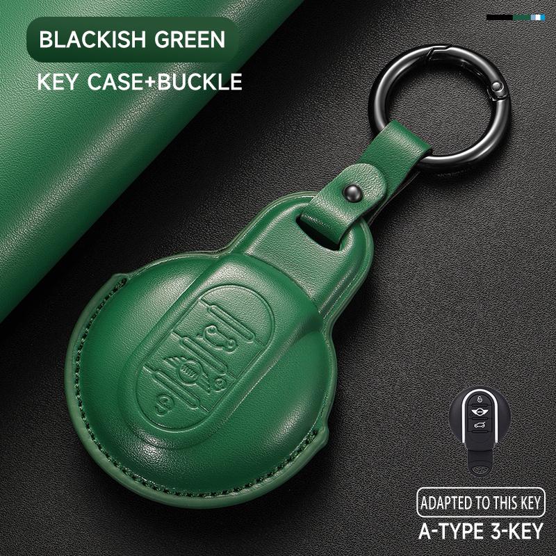 Genuine Leather Car Key Case Cover Key Bag For BMW Mini Cooper Clubman Countryman R55 R56 R57 R58 R59 R6 Protect Set Accessories w1