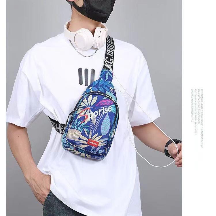 Сумка на грудь мужская сумка через плечо на одно плечо большой емкости для спорта на открытом воздухе и отдыха модная маленькая сумка на плечо большой емкости