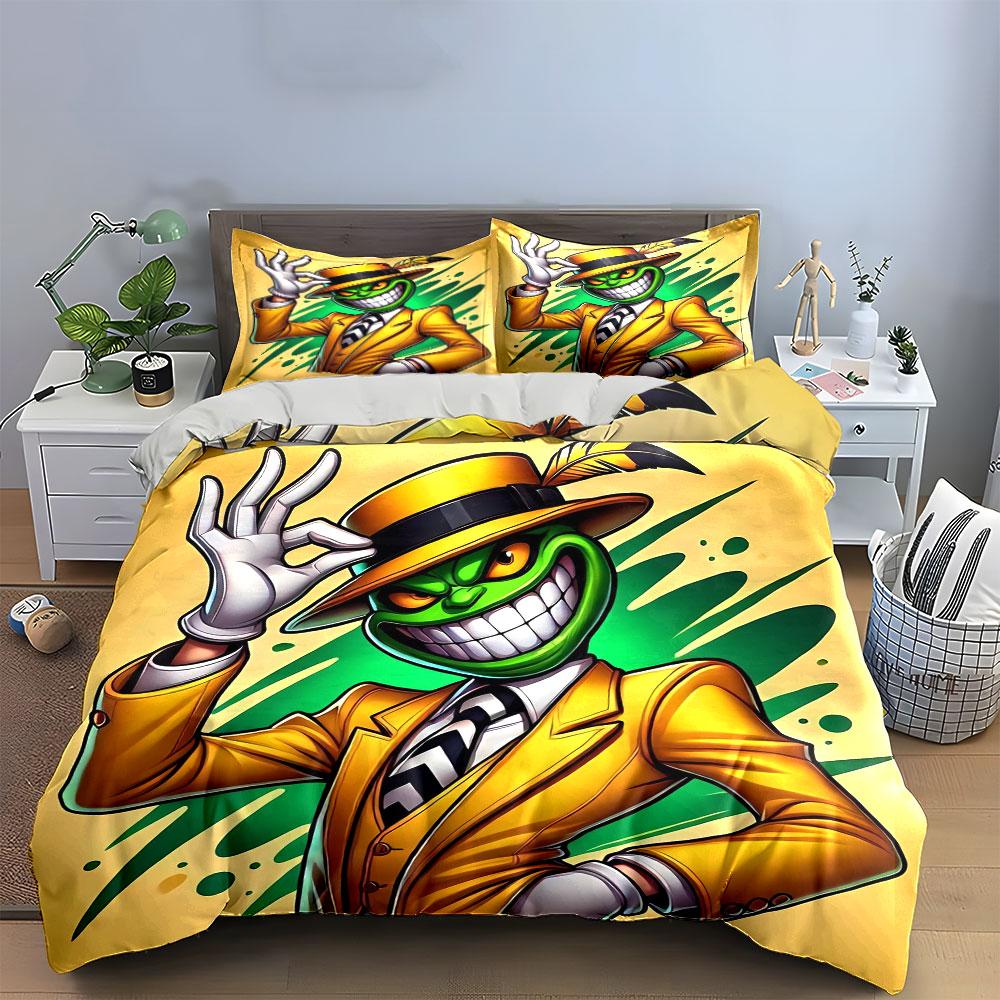 Green face, yellow suit. Bedding sets Duvet cover sets Duvet covers Pillowcases(1 * Duvet Cover 2 * Pillowcases without duvet insert)