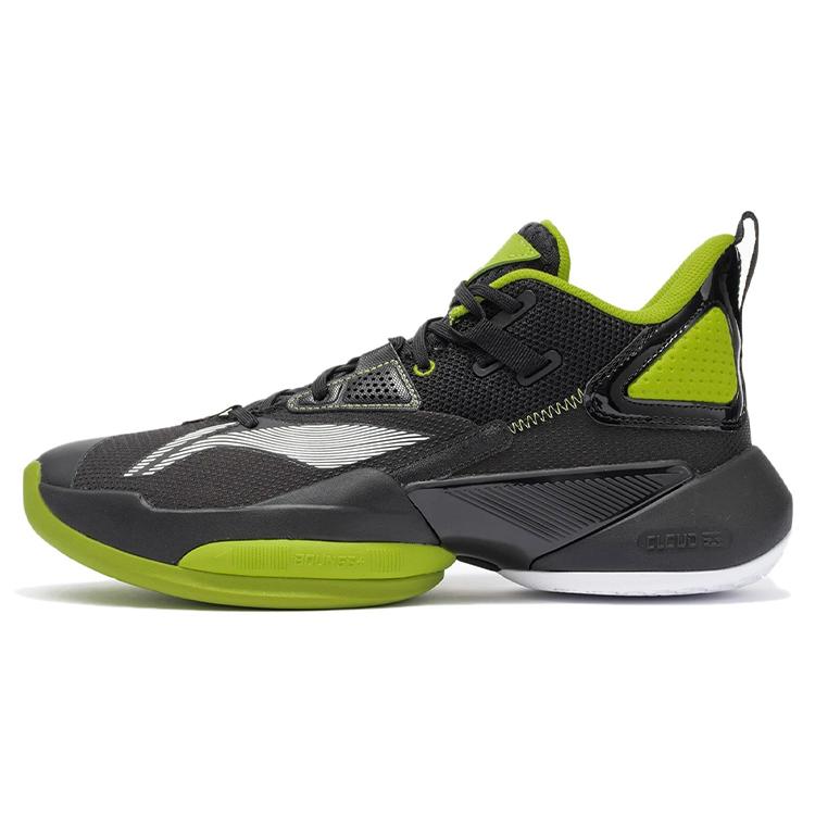 Li Ning Power 8 износостойкие дышащие кроссовки для баскетбола средней высоты мужские Цвет: Фруктовый сок Зеленый ABPR035-6