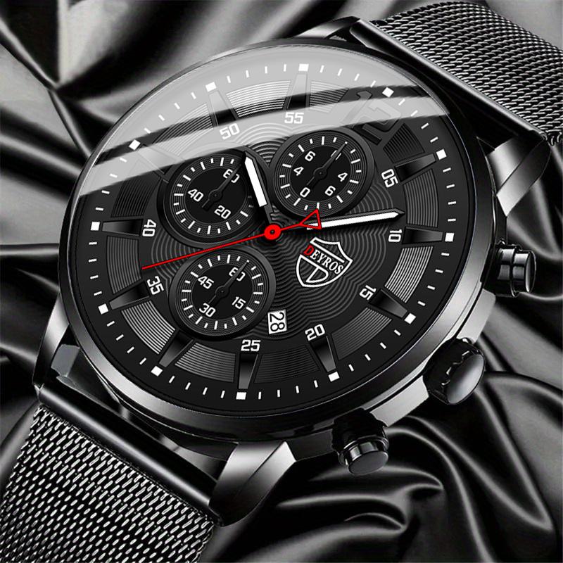 1 шт./4 шт./компл. модные мужские кварцевые часы с календарем для деловых людей, набор наручных часов и браслетов, подарки на день отца