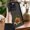 Phone Case: 2D flat design suitable for iPhone 18 17 16 15 14 13 Pro tiered protective case, music-listening crocodile, Christmas and Halloween gift