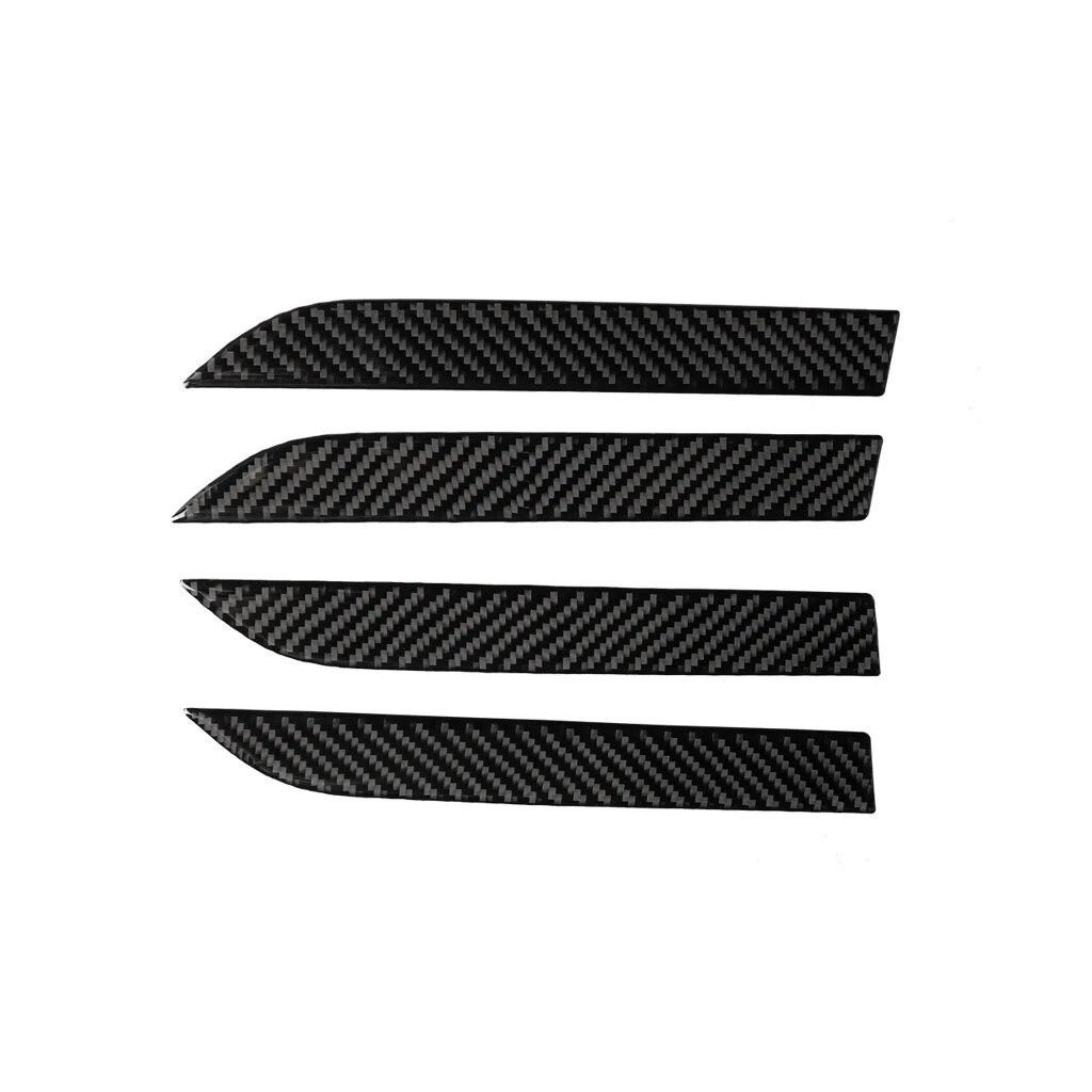 4 шт. для Tesla Model X 2016- наклейки на дверные ручки автомобиля отделка из настоящего углеродного волокна наклейка tesla комплект защитных ручек двери