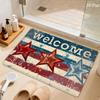 Happy Independence Day Donut  Cupcake Doormat for Living Room Bedroom Kitchen Festive Patriotic Entryway Floor Rug