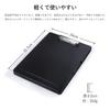 Homdolaser Clipboard Folder A4 Thin Clipboard Clip File Outdoor Clipboard with Storage File Board Binder File Conference Pad Black