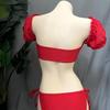 Bikini Swimsuit for Triangle Top and Bottom Bikini Hot Swimming [Wzhiming] Women, Bikini, 2-Piece Set, Set, Women's Swimsuit, Beach, Springs, (S, Red)