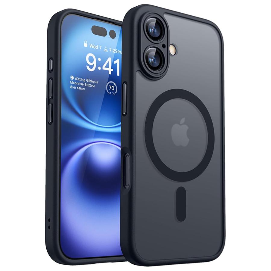 Luxury Frosted Shockproof Armor Phone Case For iPhone 17 16 15 14 13 12 11 Pro Max For Magsafe Matte Transparent Magnetic Cover