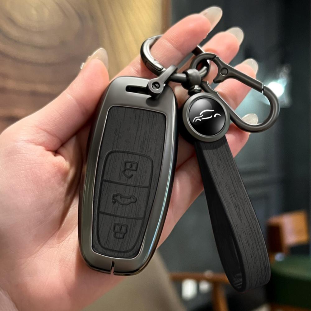 Металлический чехол для автомобильного дистанционного ключа, чехол-брелок для A3 A4 B9 A6 A7 4K A8 E-tron Q5 Q8 C8 D5 SQ8, защитная сумка для ключей, аксессуары