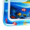 Baby Water Play Mat PVC Inflatable Fish Patterns Rectangle Shaped Water Pad for Children Blue