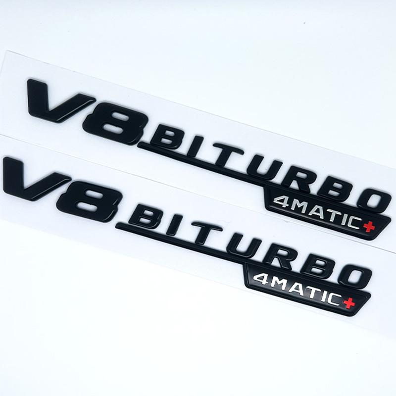 FUP1  Car Fender Side Emblem V8 Biturbo 4matic Logo For Mercedes C63S W205 E63S W213 S63 W222 GLC63S X253 GLE63S W167 AMG Accessories