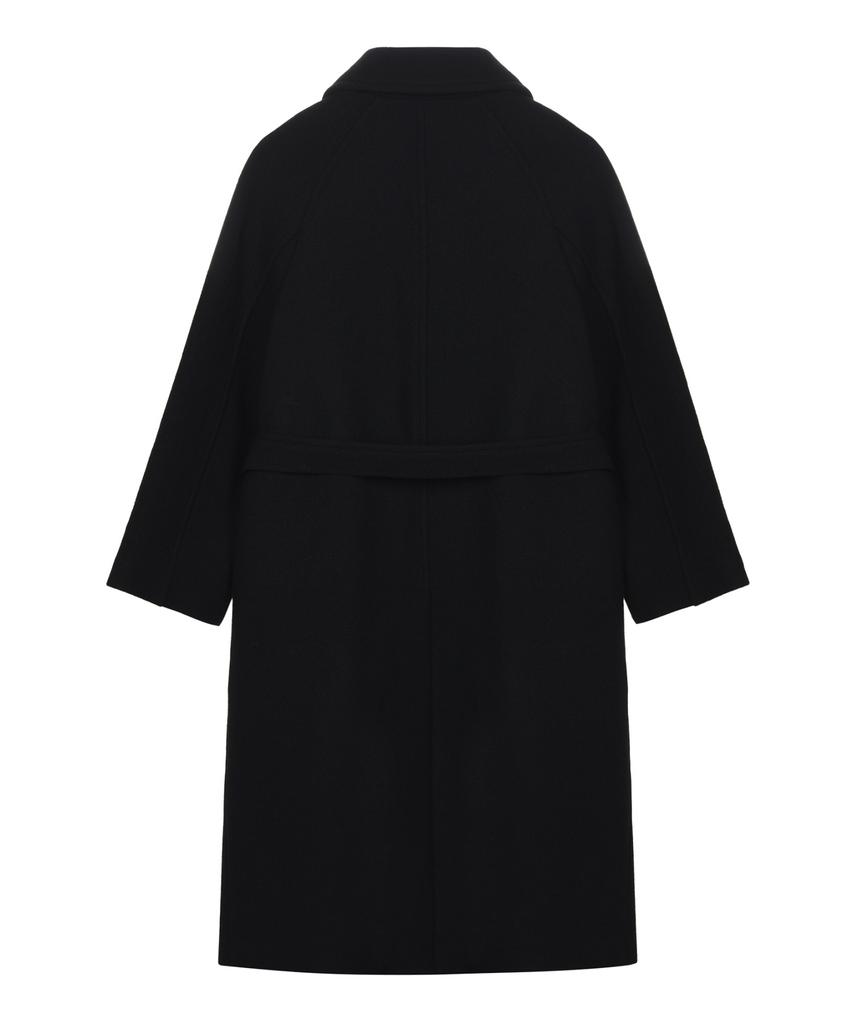 Nick&Nicole Wool Raglan Balmacaan Long Coat_Black