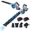 Leaf Blower Cordless Electric Cordless Leaf Blower with 2 Batteries and Charger 3 Speed Modes & Rotating Handle 21V Battery Powered Blower Cordless
