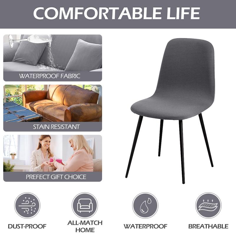 Водонепроницаемый чехол для стула с короткой спинкой, чехлы для стульев, регулируемые чехлы для сидений в столовой, для кухонной мебели для дома, протектор