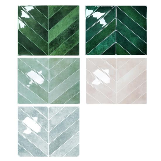 10 шт. настенных наклеек с темно-зеленым узором в виде листьев, легко наклеиваемые противоскользящие настенные наклейки для гостиной, спальни, кухни, декора